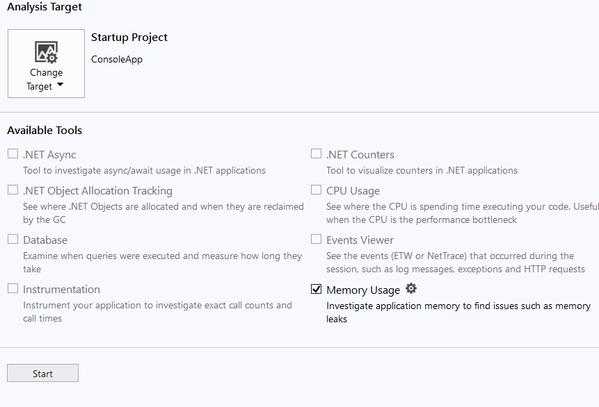 Another tool for memory leak detection is MS Visual Studio Performance Profiler