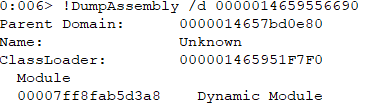 WinDBG dumps assembly