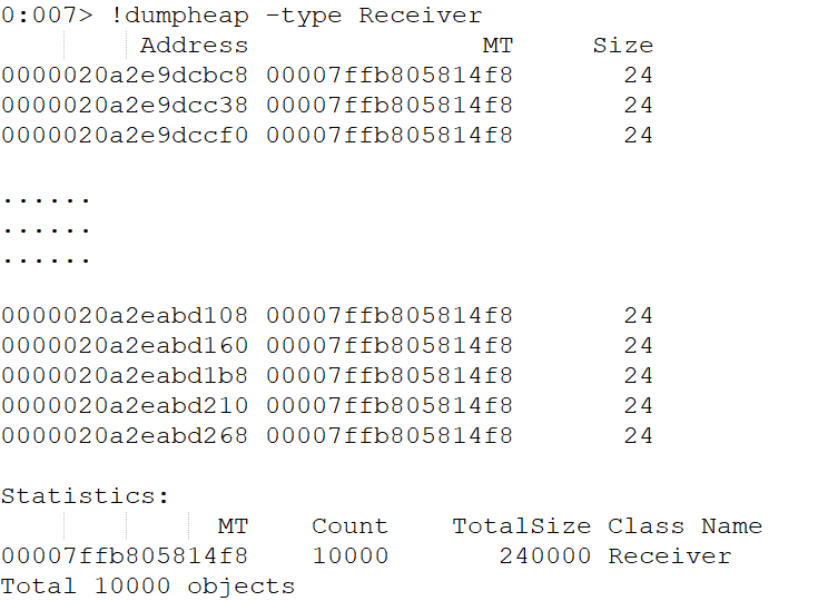 WinDbg - dump heap by type