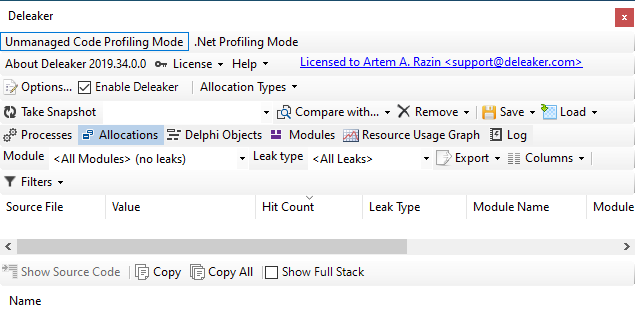 Memory use in Delphi - Developer Fields