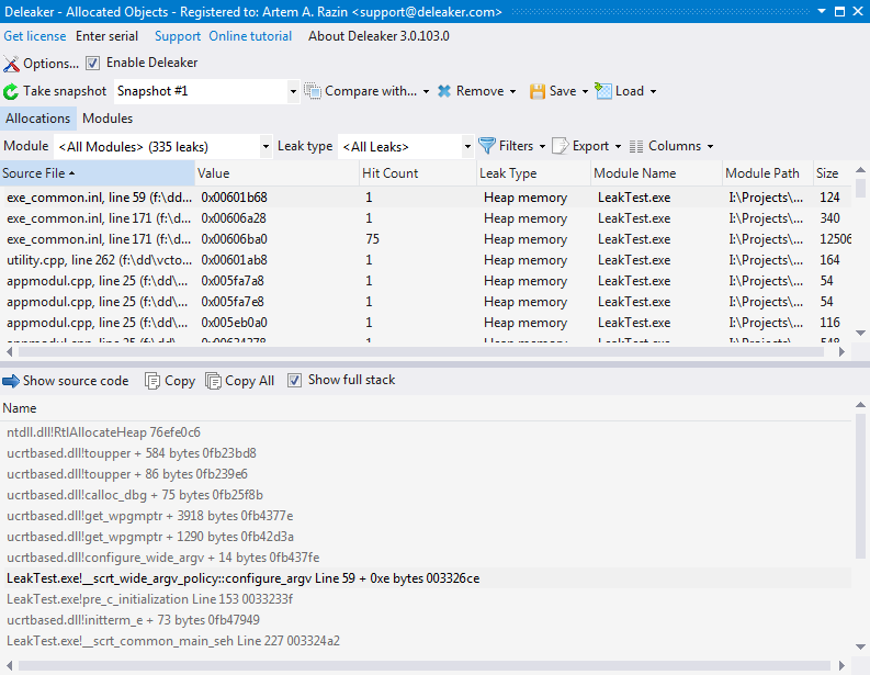 Deleaker uses VS 2013 light color scheme